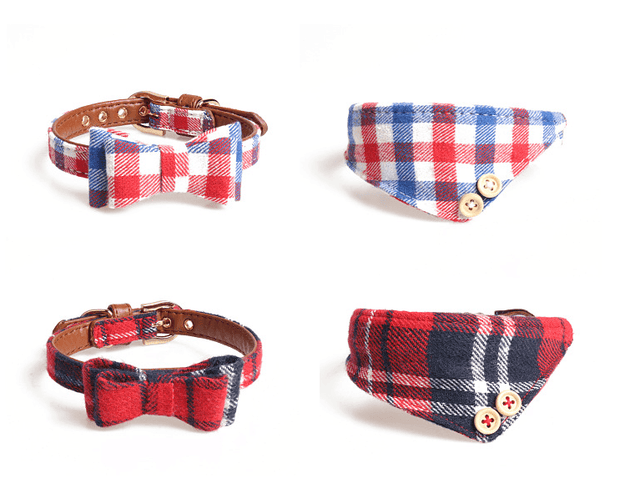 New Bow collar dog triangle scarf pet collar for all cats and small medium large Dogs - Sunny Side Store