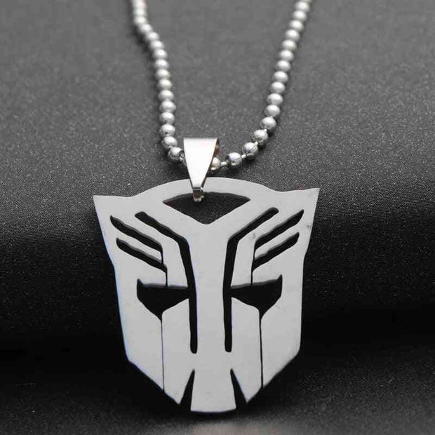 New Cartoon Movie Silicone Transformer Prime Car Necklace Kids Bag Pendant Stainless Steel Friends Gift Bead Chains Charms - Sunny Side Store Sunny Side Store  0.99