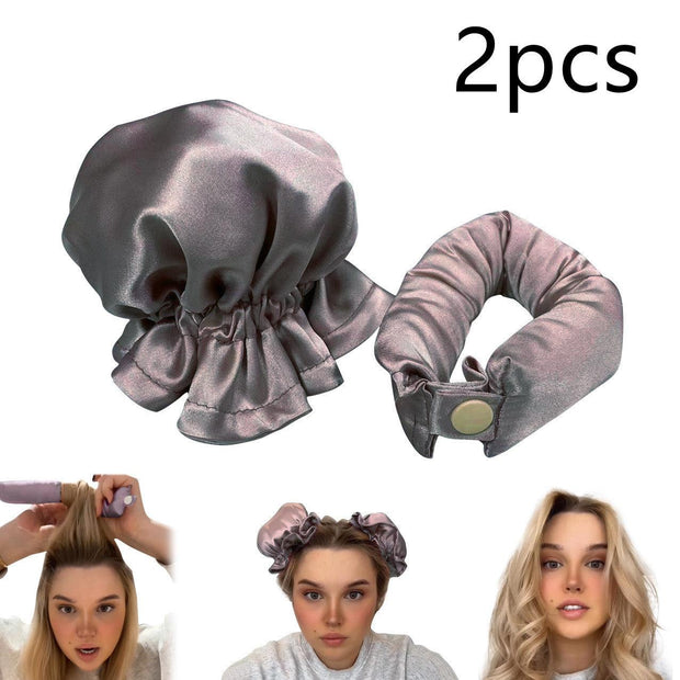 New Heatless Curl Stick With Cloth Cover Cute Ball Head Hair Curler Headband Hair Rollers Wave Form Curling Rod Hair Style Tools Gadgets - Sunny Side Store