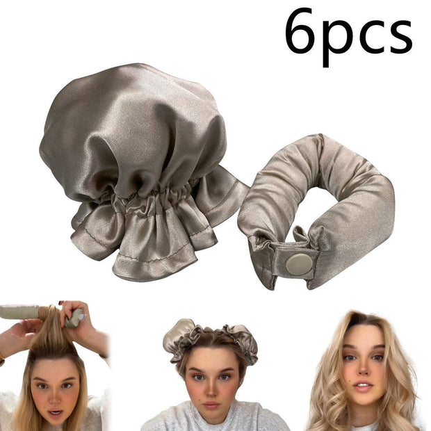 New Heatless Curl Stick With Cloth Cover Cute Ball Head Hair Curler Headband Hair Rollers Wave Form Curling Rod Hair Style Tools Gadgets - Sunny Side Store