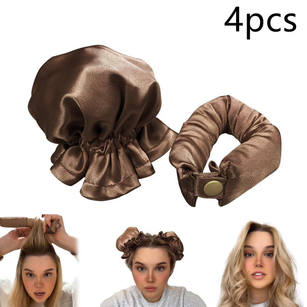 New Heatless Curl Stick With Cloth Cover Cute Ball Head Hair Curler Headband Hair Rollers Wave Form Curling Rod Hair Style Tools Gadgets - Sunny Side Store