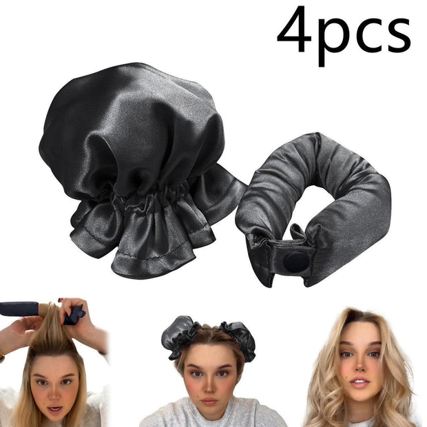 New Heatless Curl Stick With Cloth Cover Cute Ball Head Hair Curler Headband Hair Rollers Wave Form Curling Rod Hair Style Tools Gadgets - Sunny Side Store