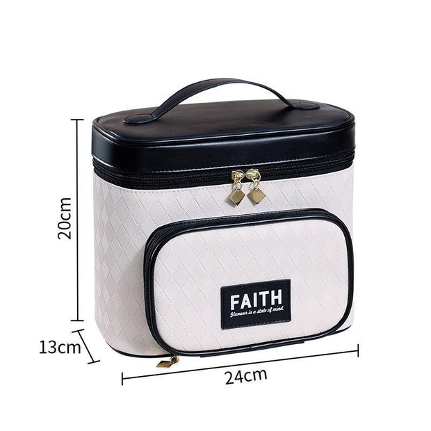 New large capacity makeup bag PU portable toiletries storage bag Travel jewelry cosmetics storage box eprolo