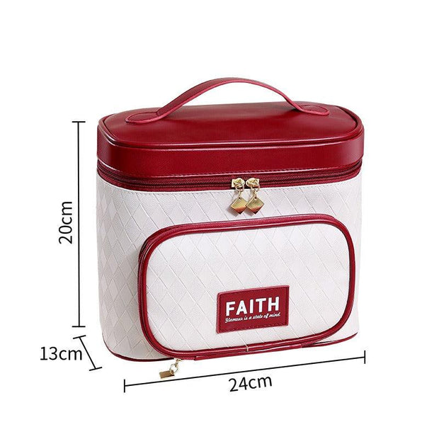 New large capacity makeup bag PU portable toiletries storage bag Travel jewelry cosmetics storage box eprolo