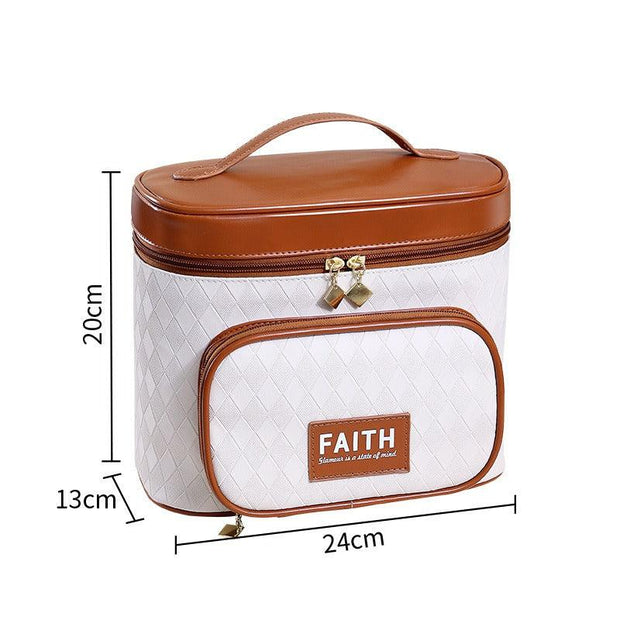 New large capacity makeup bag PU portable toiletries storage bag Travel jewelry cosmetics storage box eprolo