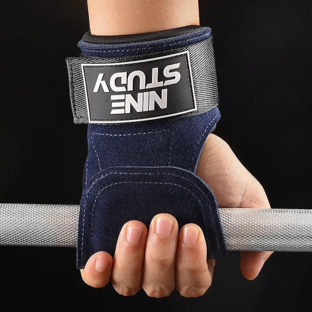 New Leather Gym Gloves Pull-ups Lifting Gymnastic Crossfit Anti-Skid Belt Wraps Support Palm Protection Pads Fitness Accessories - Sunny Side Store Sunny Side Store  11.64