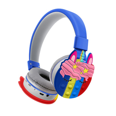 New Net Celebrity Head-Mounted Unicorn Cartoon Decompression Earmuffs Rainbow Bluetooth Stereo Headset Long Battery Life - Sunny Side Store