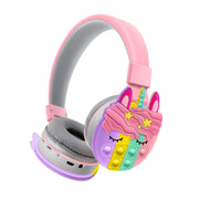 New Net Celebrity Head-Mounted Unicorn Cartoon Decompression Earmuffs Rainbow Bluetooth Stereo Headset Long Battery Life - Sunny Side Store