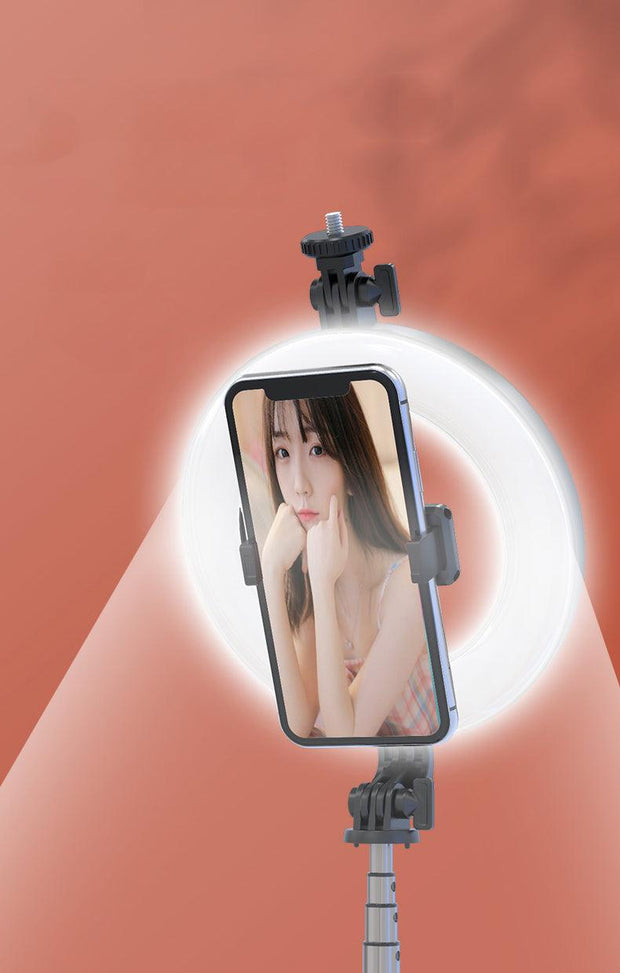 New P40D Portable Selfie Stick With 6 Inches Round Net Celebrity Beauty Fill Light Mobile Phone Live Support eprolo