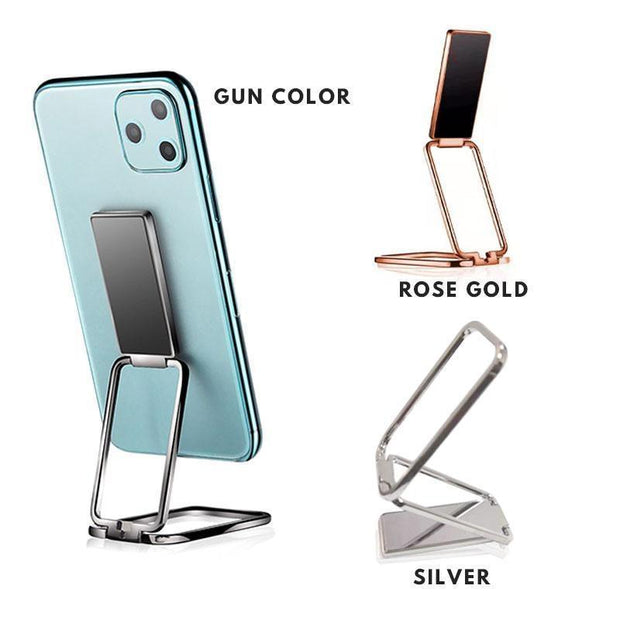 New Square Double Magic Ring Phone Holder Stand Metal Phone Holder Foldable Mobile Phone Stand Folding Sticky Desktop eprolo