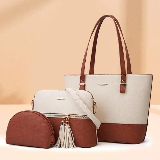 New Style Mother and Child Bag Atmosphere Three Piece Set One Shoulder Diagonal Straddle Handheld Women's Bag - Sunny Side Store