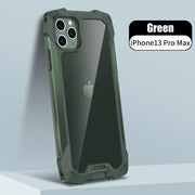 New Transparent Back Panel Protective Case Is Suitable For iPhone 13 Pro Promax Mini Metal Airbag Anti-Drop Mobile Phone Case - Sunny Side Store