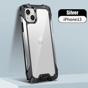 New Transparent Back Panel Protective Case Is Suitable For iPhone 13 Pro Promax Mini Metal Airbag Anti-Drop Mobile Phone Case - Sunny Side Store