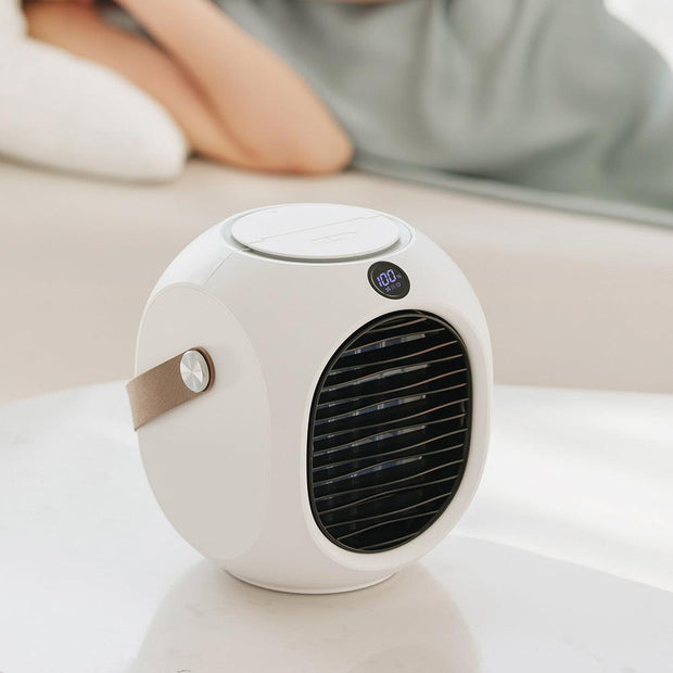 New Water-Cooled Mini Air-Conditioning Fan Portable Portable Refrigeration Shaking Head Fan Desktop Spray Small Air Cooler - Sunny Side Store