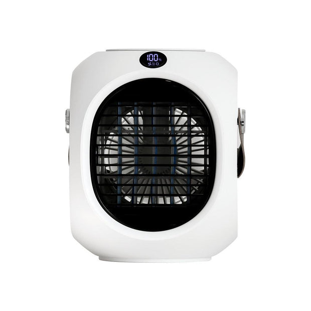 New Water-Cooled Mini Air-Conditioning Fan Portable Portable Refrigeration Shaking Head Fan Desktop Spray Small Air Cooler - Sunny Side Store