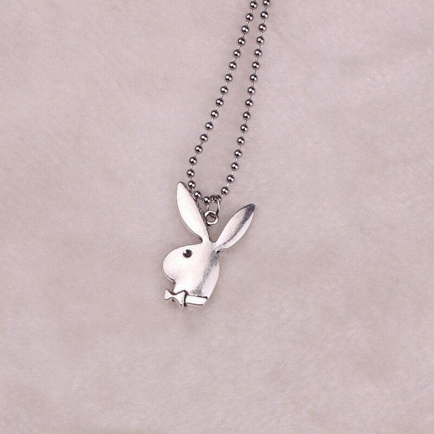 New Women Fashion Cute Long Ear Bunny Pendant Necklaces Charm Playboy Necklace Party Jewelry Collier Femme - Sunny Side Store