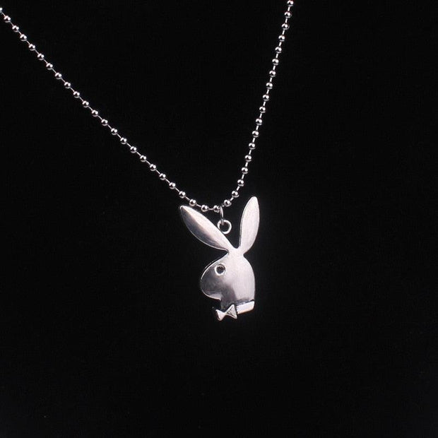 New Women Fashion Cute Long Ear Bunny Pendant Necklaces Charm Playboy Necklace Party Jewelry Collier Femme - Sunny Side Store