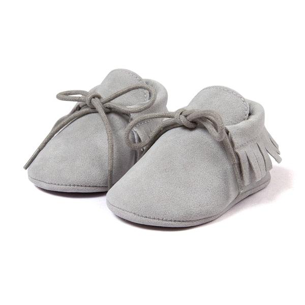 Newborn Baby Boy Girl Moccasins Shoes Fringe Soft Soled Non-slip Footwear Crib Shoes PU Suede Leather First Walker Shoes - Sunny Side Store