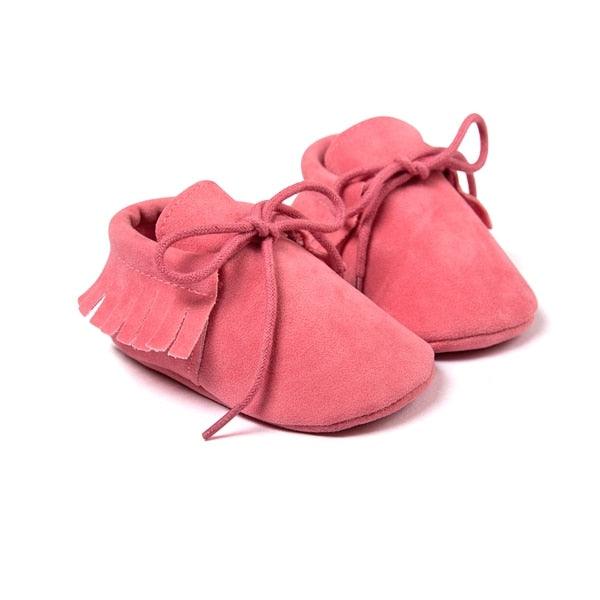 Newborn Baby Boy Girl Moccasins Shoes Fringe Soft Soled Non-slip Footwear Crib Shoes PU Suede Leather First Walker Shoes - Sunny Side Store