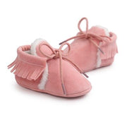 Newborn Baby Boy Girl Moccasins Shoes Fringe Soft Soled Non-slip Footwear Crib Shoes PU Suede Leather First Walker Shoes - Sunny Side Store