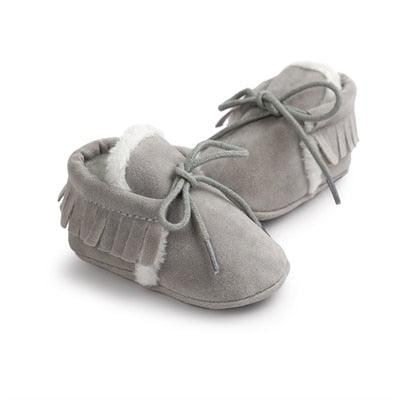 Newborn Baby Boy Girl Moccasins Shoes Fringe Soft Soled Non-slip Footwear Crib Shoes PU Suede Leather First Walker Shoes - Sunny Side Store