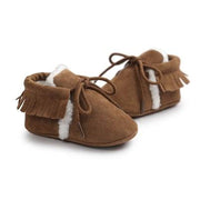 Newborn Baby Boy Girl Moccasins Shoes Fringe Soft Soled Non-slip Footwear Crib Shoes PU Suede Leather First Walker Shoes - Sunny Side Store