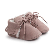 Newborn Baby Boy Girl Moccasins Shoes Fringe Soft Soled Non-slip Footwear Crib Shoes PU Suede Leather First Walker Shoes - Sunny Side Store