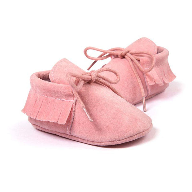 Newborn Baby Boy Girl Moccasins Shoes Fringe Soft Soled Non-slip Footwear Crib Shoes PU Suede Leather First Walker Shoes - Sunny Side Store