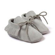 Newborn Baby Boy Girl Moccasins Shoes Fringe Soft Soled Non-slip Footwear Crib Shoes PU Suede Leather First Walker Shoes - Sunny Side Store