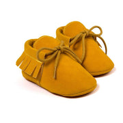 Newborn Baby Boy Girl Moccasins Shoes Fringe Soft Soled Non-slip Footwear Crib Shoes PU Suede Leather First Walker Shoes - Sunny Side Store