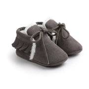 Newborn Baby Boy Girl Moccasins Shoes Fringe Soft Soled Non-slip Footwear Crib Shoes PU Suede Leather First Walker Shoes - Sunny Side Store