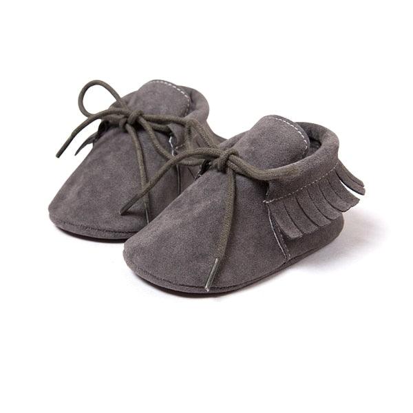 Newborn Baby Boy Girl Moccasins Shoes Fringe Soft Soled Non-slip Footwear Crib Shoes PU Suede Leather First Walker Shoes - Sunny Side Store