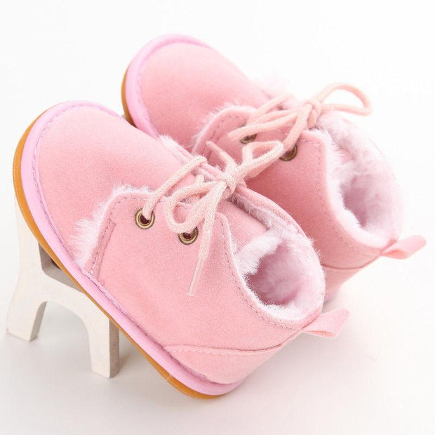 Newborn Baby Girl Boy Shoes Warm Snow Boots Toddler Infant Booties Prewalker Black White Pink eprolo