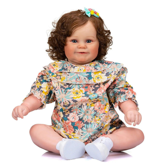 NPK Reborn Toddler Popular Maddie Cute Girl Doll with Rooted Brown hair Soft Cuddle Body High Quality Doll - Sunny Side Store Sunny Side Store  54.50