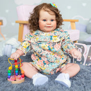 NPK Reborn Toddler Popular Maddie Cute Girl Doll with Rooted Brown hair Soft Cuddle Body High Quality Doll - Sunny Side Store Sunny Side Store  54.50