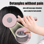 One-key Self-cleaning Hair Brush For Women Curly Hair Brush Anti-Static Airbag Massage Comb Airbag Massage Scalp Comb Professional Detangling One-key Self-cleaning - Sunny Side Store