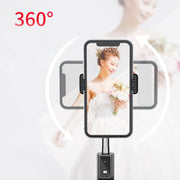 Outdoor Portable With Internet Celebrity Live Selfie Artifact 360° Rotating Shooting Tripod Bluetooth Integrated Selfie Stick - Sunny Side Store