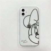 Personality Couple Mickey Minnie iPhone 11pro for X / XS Side Transparent XR Mobile Phone Case Apple 12pro eprolo