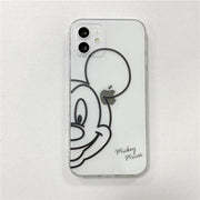 Personality Couple Mickey Minnie iPhone 11pro for X / XS Side Transparent XR Mobile Phone Case Apple 12pro eprolo