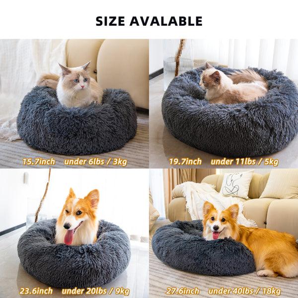 Pet Beds for Cats Dog Bed Washable Anti Anxiety Fluffy Dog Bed - Sunny Side Store