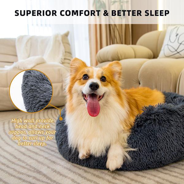 Pet Beds for Cats Dog Bed Washable Anti Anxiety Fluffy Dog Bed - Sunny Side Store