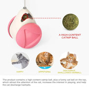 Pet cat Toys Feather Ball toys animal automatic Tease the cat stick Balancecar Cats play by themselves Pets - Sunny Side Store