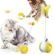 Pet cat Toys Feather Ball toys animal automatic Tease the cat stick Balancecar Cats play by themselves Pets - Sunny Side Store