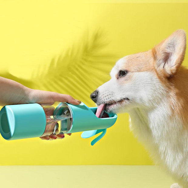 Pet Cats And Dogs Portable Outdoor Drinking Cups Water Food Cups Convenient Non-Wet Mouth Accompanying Cups Kettle Pet Supplies - Sunny Side Store