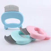 Pet Massage Brush Shell Shaped Handle Pet Grooming Massage Tool To Remove Loose Hairs Only For Cats New - Sunny Side Store