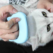 Pet Massage Brush Shell Shaped Handle Pet Grooming Massage Tool To Remove Loose Hairs Only For Cats New - Sunny Side Store