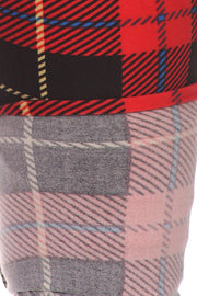 Plus Size Plaid & Checkered Print, Full Length Leggings In A Fitted Style CCWHOLESALECLOTHING