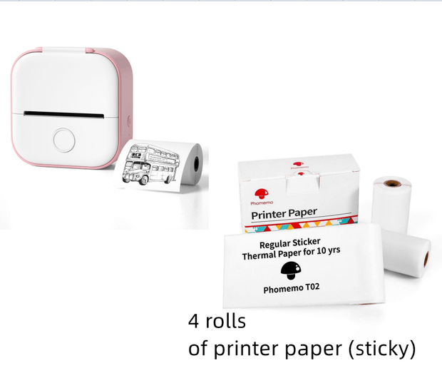 Portable Mini Thermal Label Printer Home Photo Printer Student Wrong Question Printer Bluetooth Mini Label Printer Price Tag - Sunny Side Store