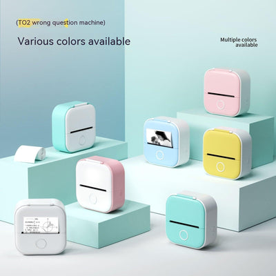 Portable Mini Thermal Label Printer Home Photo Printer Student Wrong Question Printer Bluetooth Mini Label Printer Price Tag - Sunny Side Store