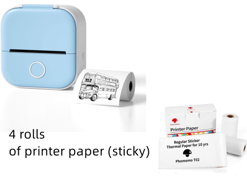 Portable Mini Thermal Label Printer Home Photo Printer Student Wrong Question Printer Bluetooth Mini Label Printer Price Tag - Sunny Side Store